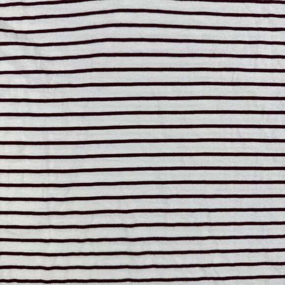 Ralph Lauren Sport Y2K Women’s XL Striped V-Neck T-Shirt Burgundy‎ White - Picture 5 of 11